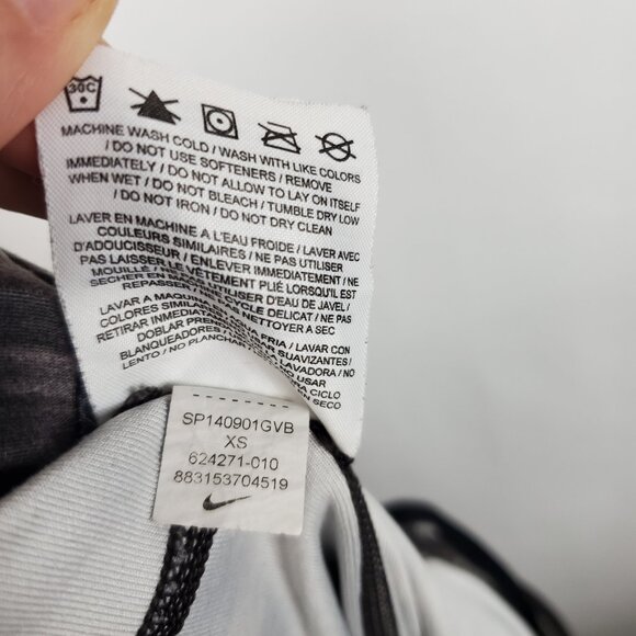 Nike Dri-Fit Stretch Workout Womens Leggings Sz XS Blk/Wht/Brwn Print - Picture 13 of 13